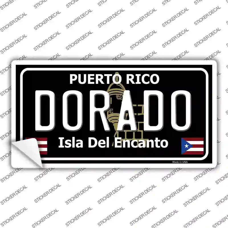 Dorado Puerto Rico Black Novelty Sticker Decal