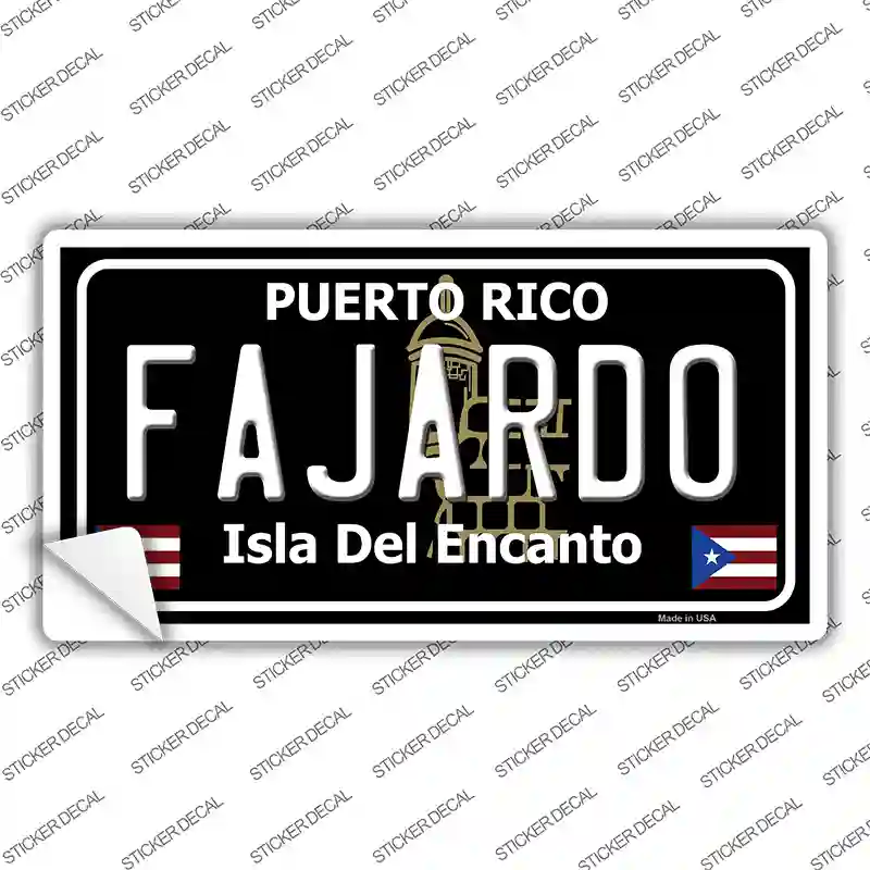 Fajardo Puerto Rico Black Novelty Sticker Decal