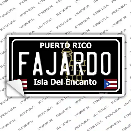 Fajardo Puerto Rico Black Novelty Sticker Decal