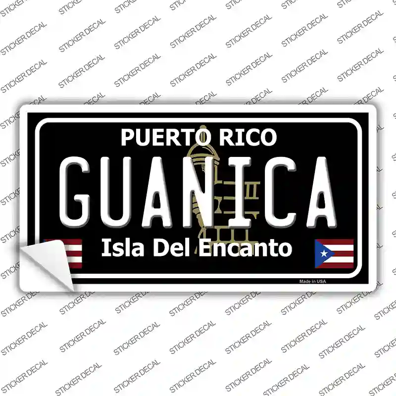Guanica Puerto Rico Black Novelty Sticker Decal