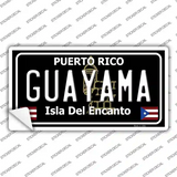 Guayama Puerto Rico Black Novelty Sticker Decal