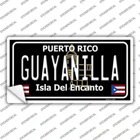 Guayanilla Puerto Rico Black Novelty Sticker Decal