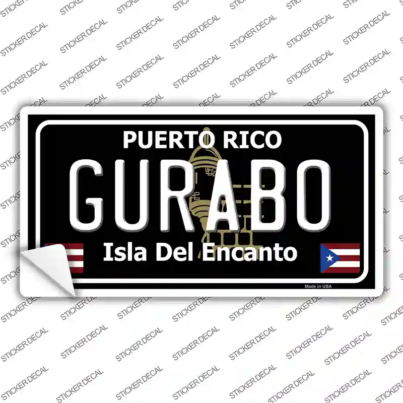 Gurabo Puerto Rico Black Novelty Sticker Decal