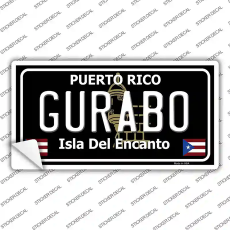 Gurabo Puerto Rico Black Novelty Sticker Decal