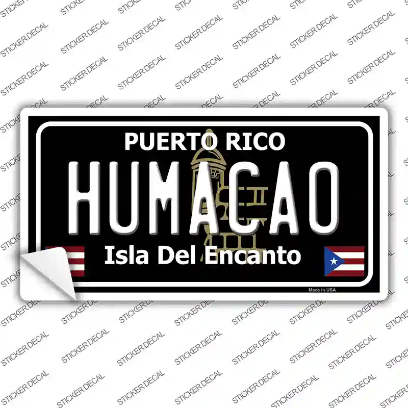 Humacao Puerto Rico Black Novelty Sticker Decal