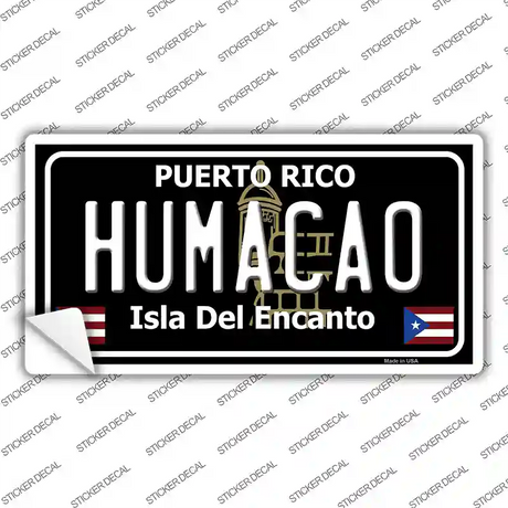 Humacao Puerto Rico Black Novelty Sticker Decal