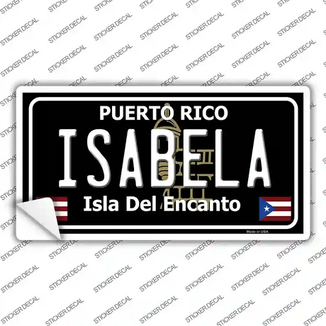 Isabela Puerto Rico Black Novelty Sticker Decal
