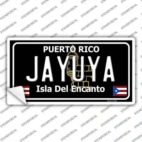 Jayuya Puerto Rico Black Novelty Sticker Decal