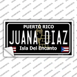 Juana Diaz Puerto Rico Black Novelty Sticker Decal