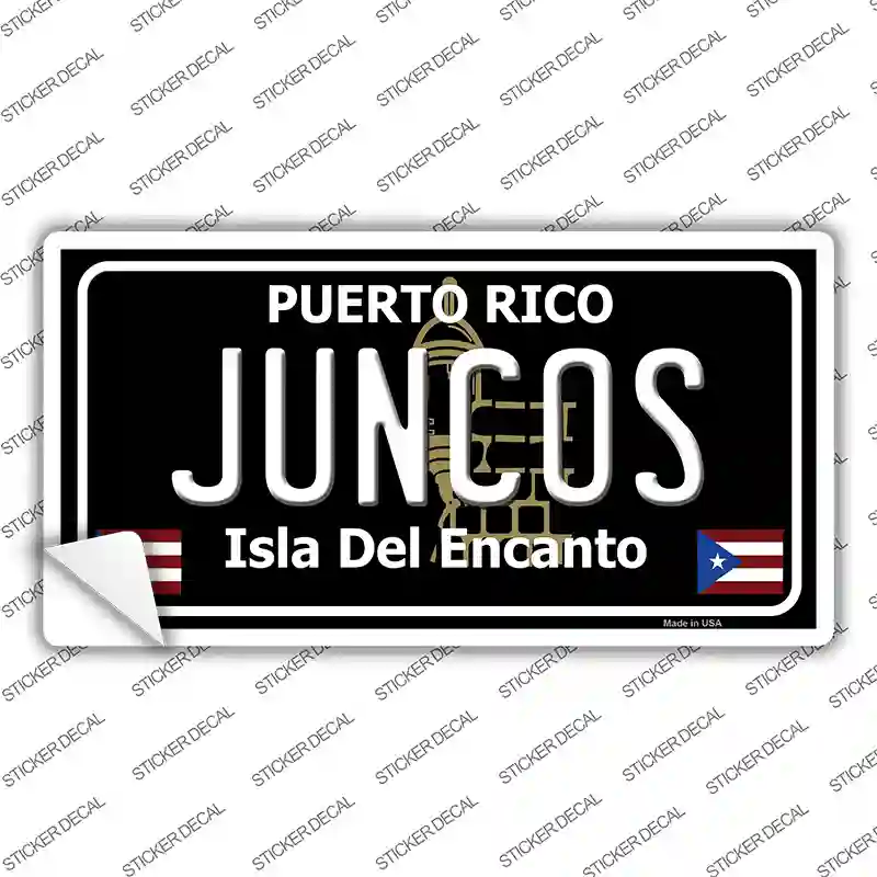 Juncos Puerto Rico Black Novelty Sticker Decal