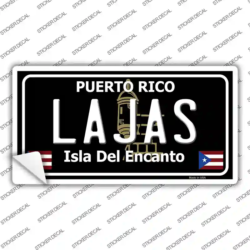 Lajas Puerto Rico Black Novelty Sticker Decal