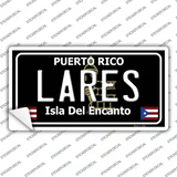 Lares Puerto Rico Black Novelty Sticker Decal