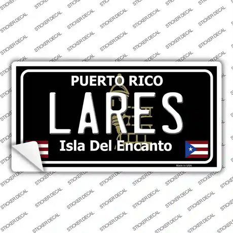 Lares Puerto Rico Black Novelty Sticker Decal