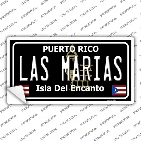 Las Marias Puerto Rico Black Novelty Sticker Decal