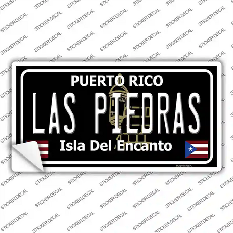 Las Piedras Puerto Rico Black Novelty Sticker Decal