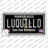 Luquillo Puerto Rico Black Novelty Sticker Decal