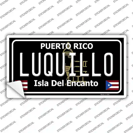 Luquillo Puerto Rico Black Novelty Sticker Decal