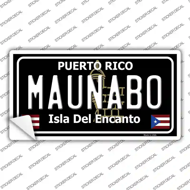 Maunabo Puerto Rico Black Novelty Sticker Decal