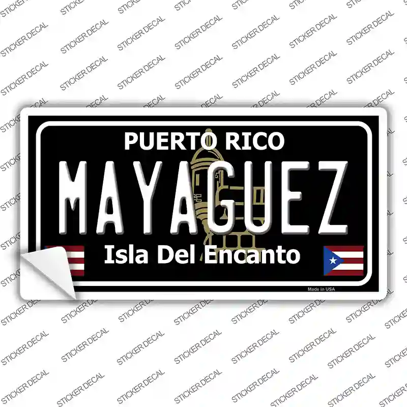 Mayaguez Puerto Rico Black Novelty Sticker Decal