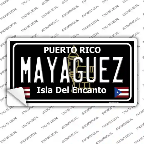 Mayaguez Puerto Rico Black Novelty Sticker Decal
