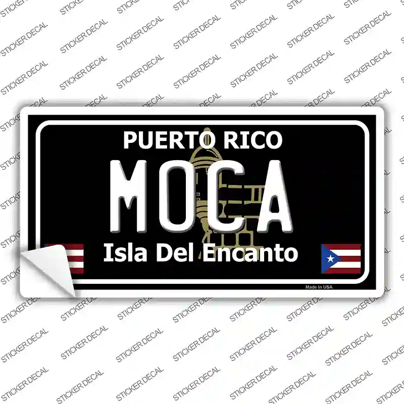 Moca Puerto Rico Black Novelty Sticker Decal