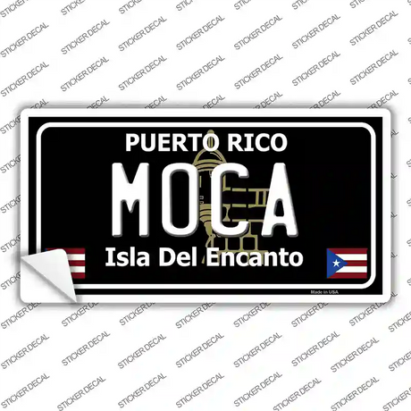 Moca Puerto Rico Black Novelty Sticker Decal