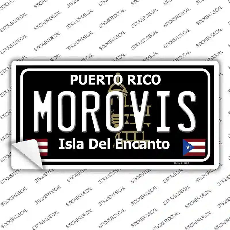 Morovis Puerto Rico Black Novelty Sticker Decal