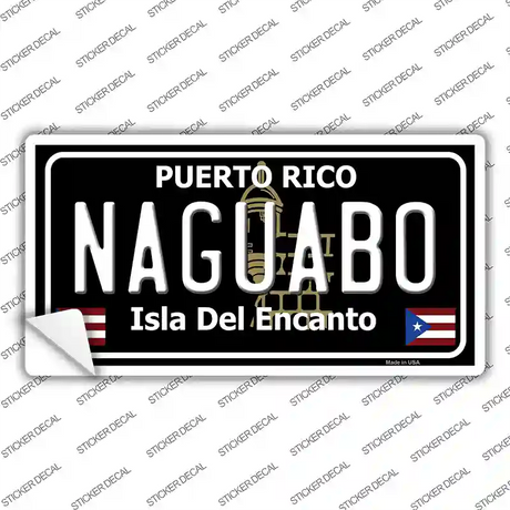 Naguabo Puerto Rico Black Novelty Sticker Decal