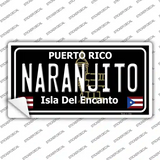 Naranjito Puerto Rico Black Novelty Sticker Decal