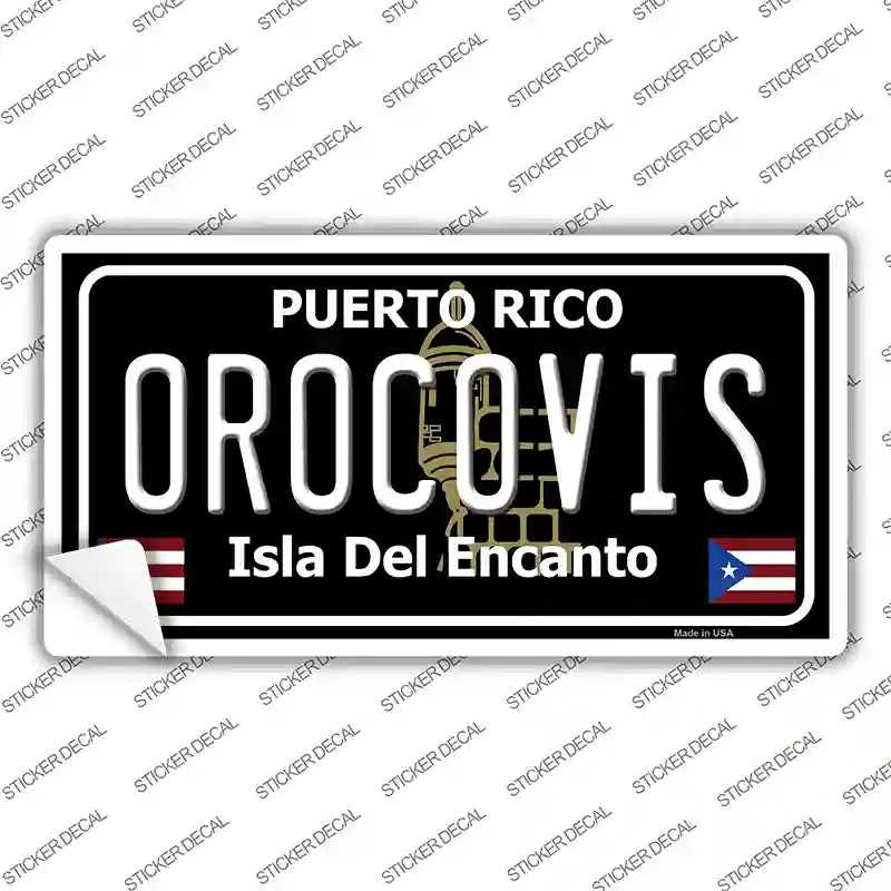 Orocovis Puerto Rico Black Novelty Sticker Decal