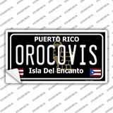Orocovis Puerto Rico Black Novelty Sticker Decal