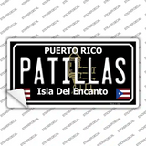 Patillas Puerto Rico Black Novelty Sticker Decal