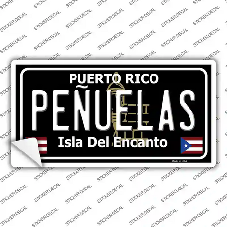 Penuelas Puerto Rico Black Novelty Sticker Decal
