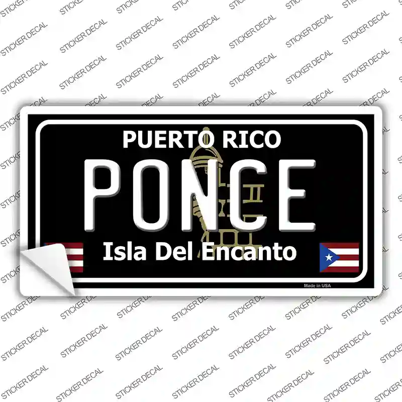 Ponce Puerto Rico Black Novelty Sticker Decal