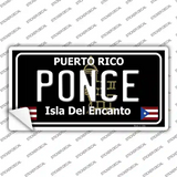 Ponce Puerto Rico Black Novelty Sticker Decal