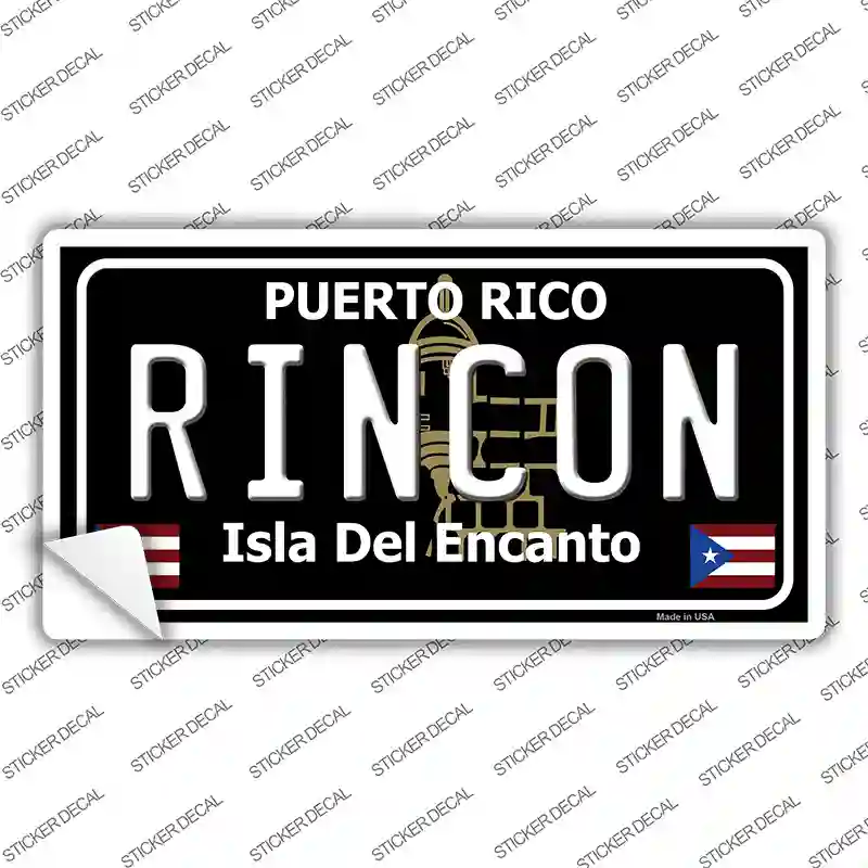 Rincon Puerto Rico Black Novelty Sticker Decal