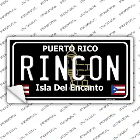 Rincon Puerto Rico Black Novelty Sticker Decal