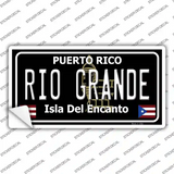 Rio Grande Puerto Rico Black Novelty Sticker Decal