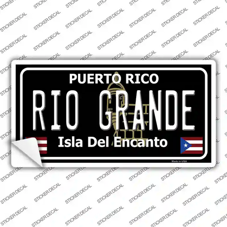 Rio Grande Puerto Rico Black Novelty Sticker Decal