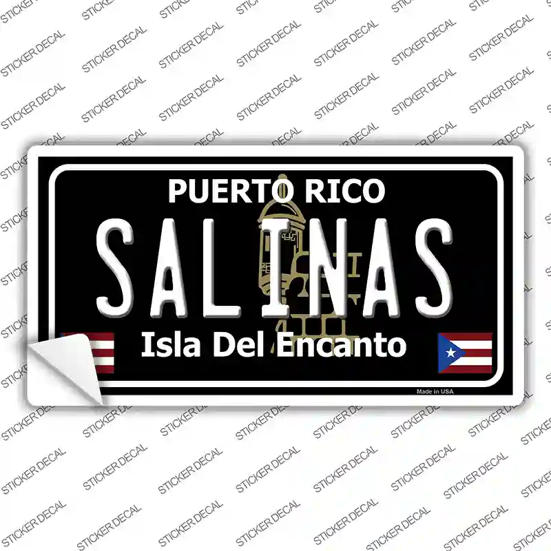 Salinas Puerto Rico Black Novelty Sticker Decal