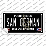 San German Puerto Rico Black Novelty Sticker Decal