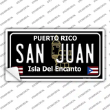 San Juan Puerto Rico Black Novelty Sticker Decal