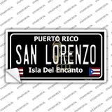 San Lorenzo Puerto Rico Black Novelty Sticker Decal