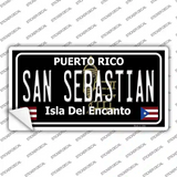 San Sebastian Puerto Rico Black Novelty Sticker Decal