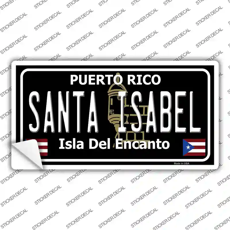 Santa Isabel Puerto Rico Black Novelty Sticker Decal