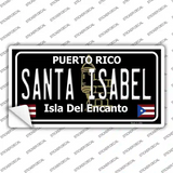 Santa Isabel Puerto Rico Black Novelty Sticker Decal