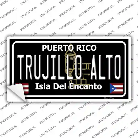 Trujillo Alto Puerto Rico Black Novelty Sticker Decal