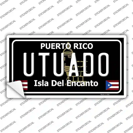 Utuado Puerto Rico Black Novelty Sticker Decal