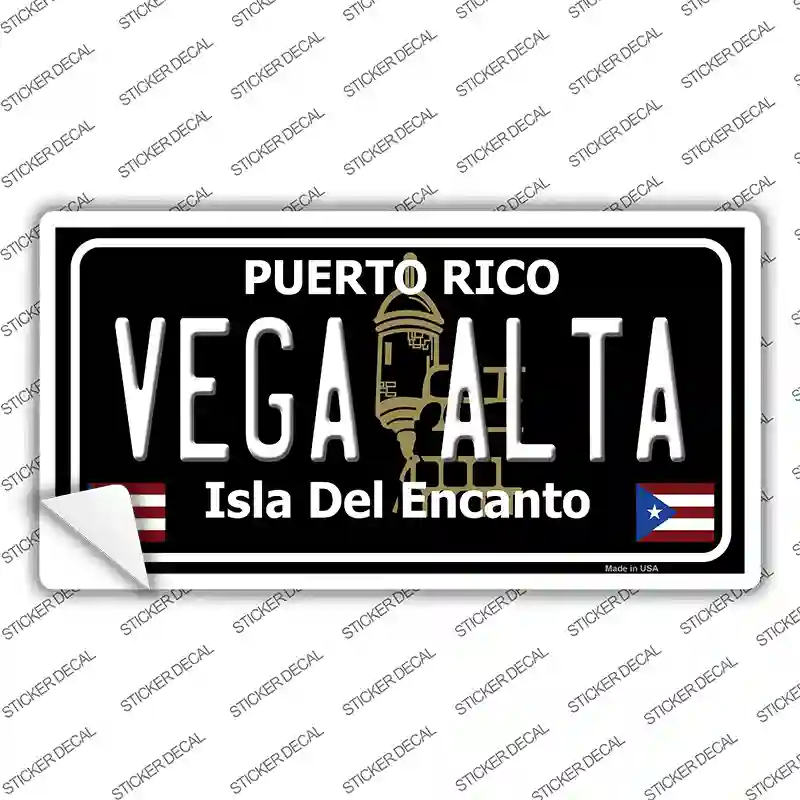 Vega Alta Puerto Rico Black Novelty Sticker Decal