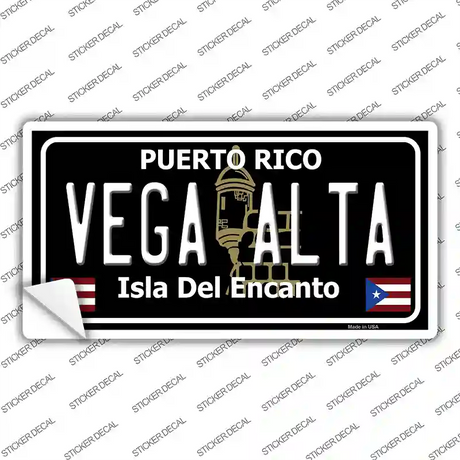 Vega Alta Puerto Rico Black Novelty Sticker Decal